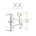 2032 Handrail, 5-1/2" High