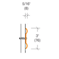 2170A Clear Chair Rail Lexan Wallguard 3" High