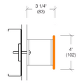 2181 Stainless Steel Crash Rail Tube Bracket