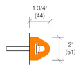 2250- Rubber D-Shaped Bumper
