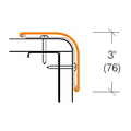 2310 Corner Guard, Bullnose Radius, 3" Wings