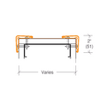 2320.1 ECONOMICAL End Wall Protector w/Vinyl Retainer