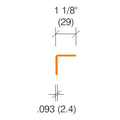 2335.1 - 1-1/8" Wings - Clear Corner Guard