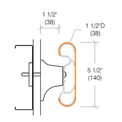 2021P Handrail, 5-1/2" High, PVC FREE